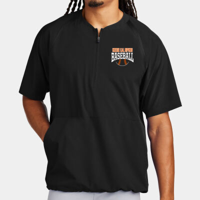 Adult 1/2 Zip Short Sleeve Cage Jacket embroidered with logo on left chest Thumbnail