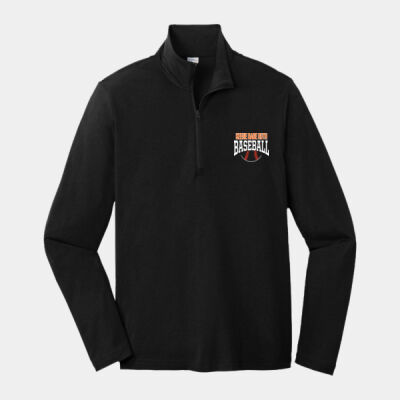 Adult PosiCharge ® Tri Blend Wicking 1/4 Zip Pullover embroidered with logo on left chest Thumbnail