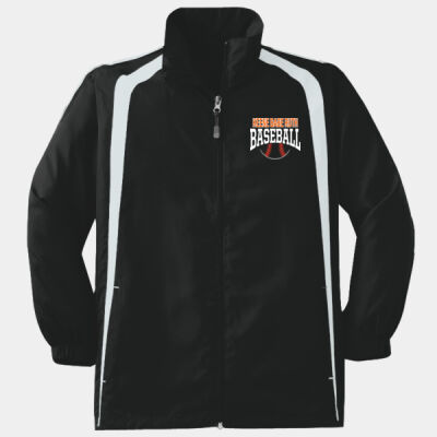 Youth Colorblock Raglan Jacket embroidered with logo on left chest Thumbnail